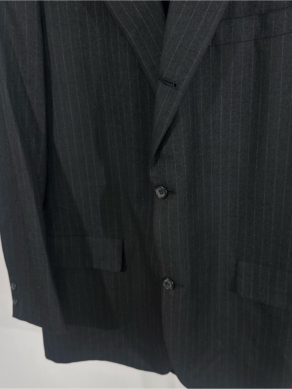 Brooks Brothers Golden Fleece 46R Charcoal Pinstripe Wool Blazer USA Made Ivy - Picture 6 of 8